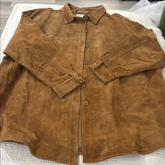 Allison Woods Suede Vintage 90s Button Down Western Jacket Size XL NWOT - Picture 10 of 15